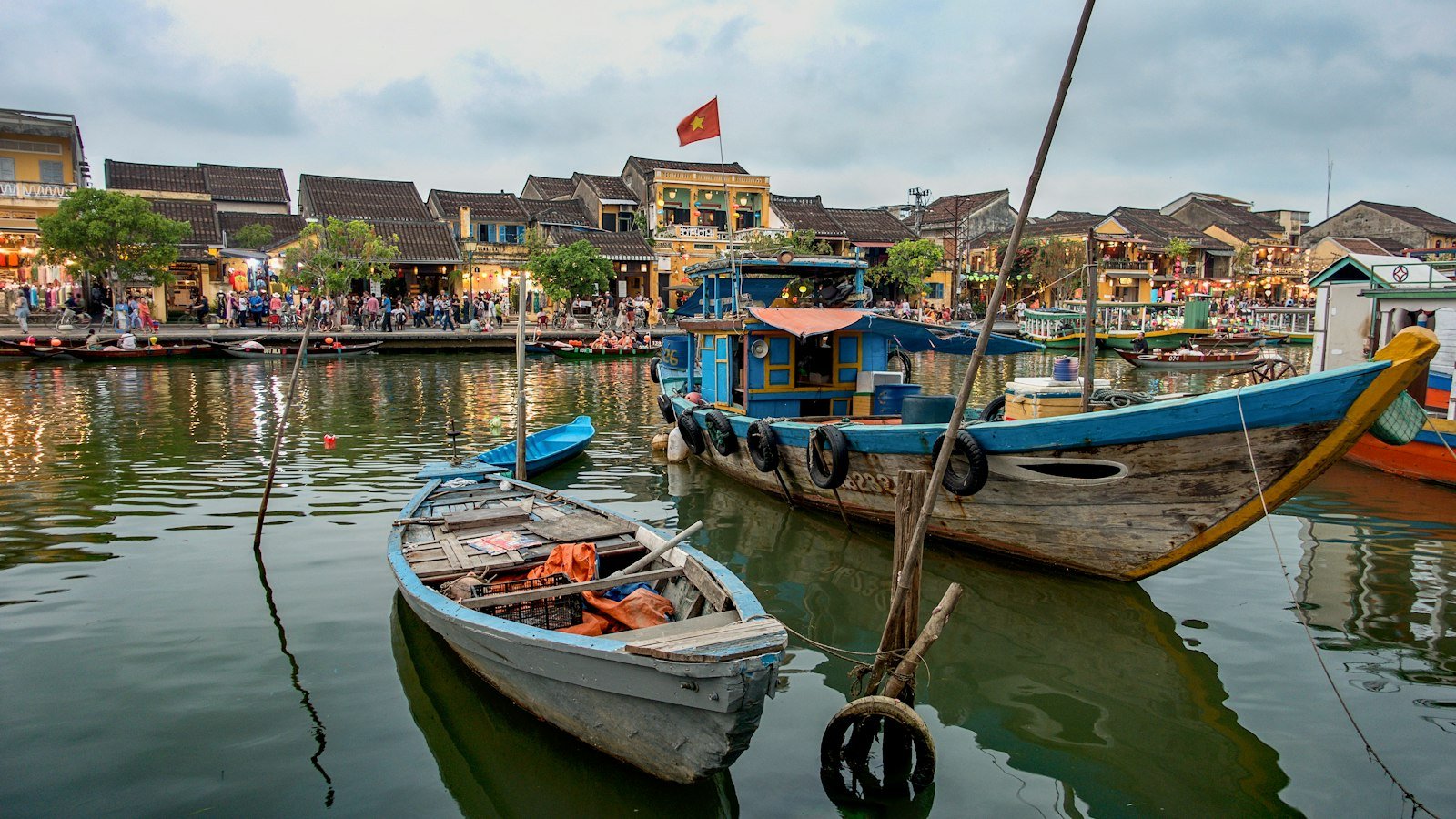 A boat on the river in Hoi An